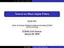 Wave digital filters  |  Well, without checking the article -- you can do linearized small signal AC ...