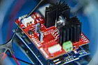 Using a 12V 2A power supply direct and with 3V voltage divider?  |  Is it possible that the OP's "motor" has an inboard transistor/FET? You all...