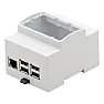 DIN rail case for Rpi2  |  I found this by googling 'din raspberreey pi' and others...