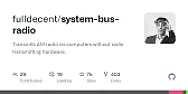 System bus radio....?!  |  ?? Pa i FM je neka vrsta digitalnog signala pri kojem nije bitna nizu, nazovimo...