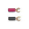 gold plated binding post lugs without the audiophoolery  |  opper clad pcb... the dream is thin piece of anodixed Al. (with one face ba re)...