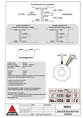 Gespecificeerde spanning ringkerntransformator en onbelaste spanning  | ...