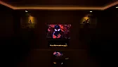 Media wall with lighting synced to the screen |  The toughest part of this setup is not the woodwork, it is the picture quality....