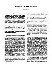 Kanerva on "Computing with 10,000-Bit Words" | &laquo; previous thread