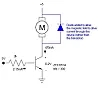 Why use a transistor to drive a motor? |  wouldn'tNo.The transistor when used as a switch here is either off ( no base...