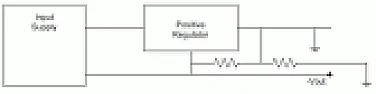 Voltage regulator |  It doesn't look right. The second resistor is connected between groundand...