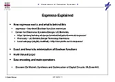 Espresso-mv logic minimization |  The multi-value option on the Espresso logic-minimization software can  be used...