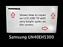 LG LED TV  white spots |  Very common - these drop lens.  You have to remove the screen and pick up the...