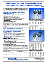 Help identifying these resistors from a speaker crossover |  As you have discovered, these are Caddock Kool-Tab power filmresistors as shown...