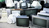 Recycling electronic waste.  |  Do you separate your household trash? We have three bins, wheeliethings, for...